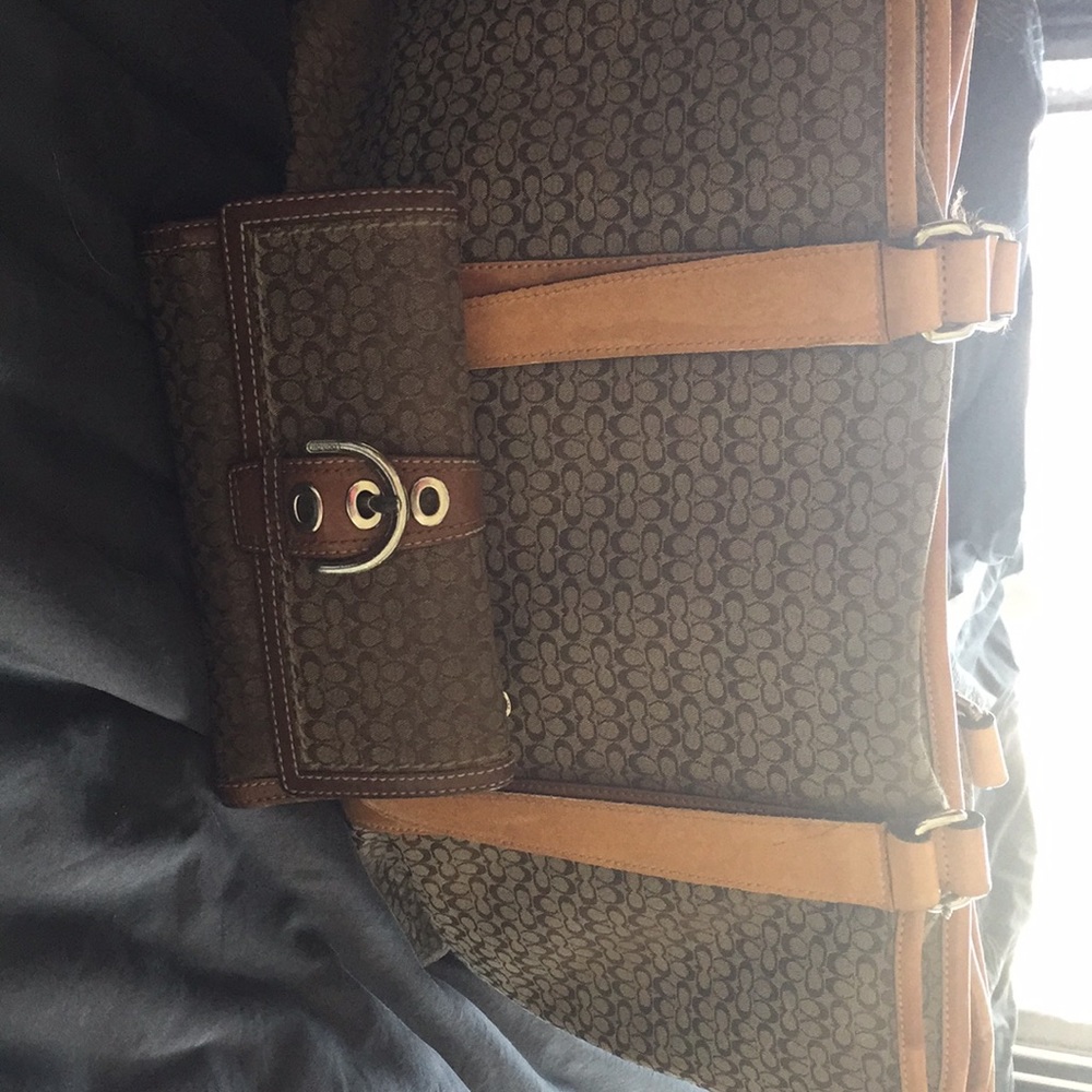 Coach tote and wallet